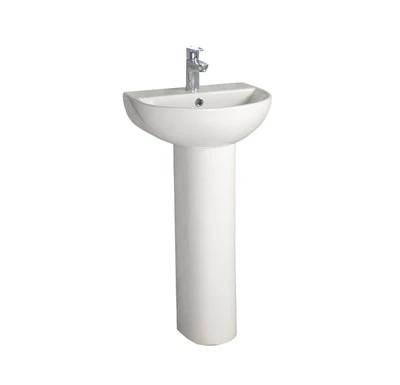 Lavabo de pedestal rodona blanc